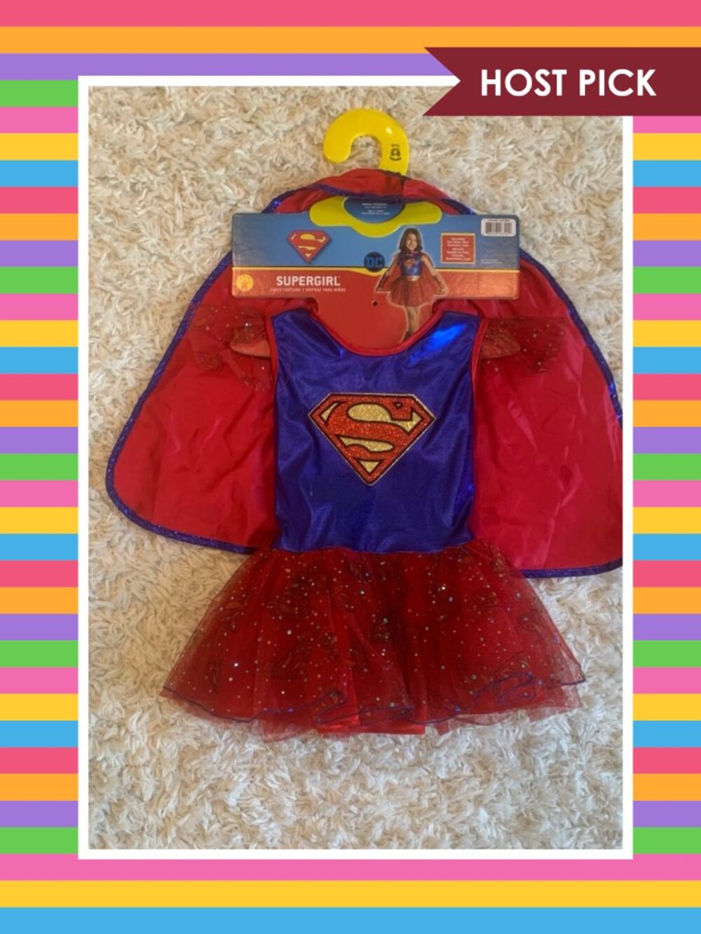 Rubie’s Supergirl Costume (S, 5-6 Years)
